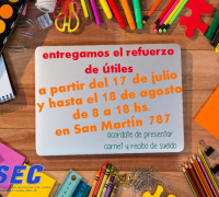 El 17 de julio comenzamos con la entrega del Refuerzo de tiles