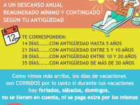 Informacin sobre el perodo de vacaciones